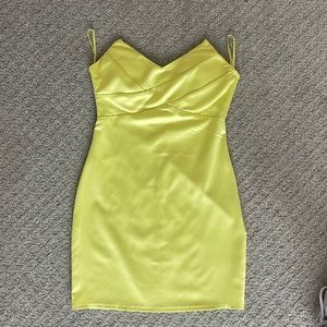 Superdown Lime Strapless Dress